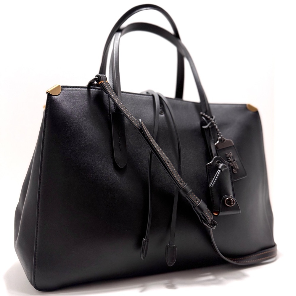 Coach 1941 Cooper Carryall Black Glovetanned Leather Satchel Top Handle - Picture 3 of 16